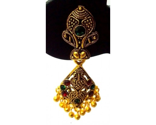 Golden Oxidized Earrings Jhumka Jhumki Bolly Imitation Jewelry Drop Dangle EA110